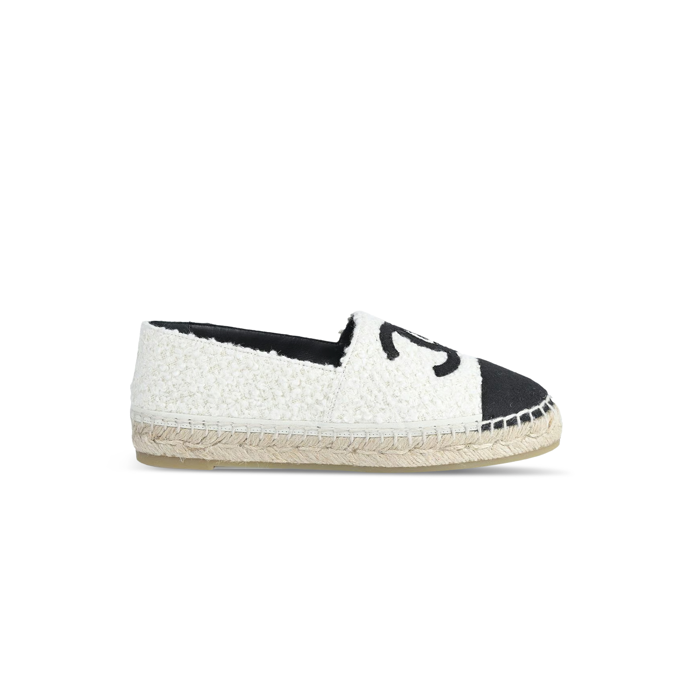 Ch*el espadrilles en cuir blanc g29762